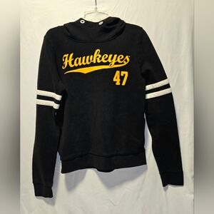 Iowa Hawkeyes Black and Yellow Women's Pink Sweater